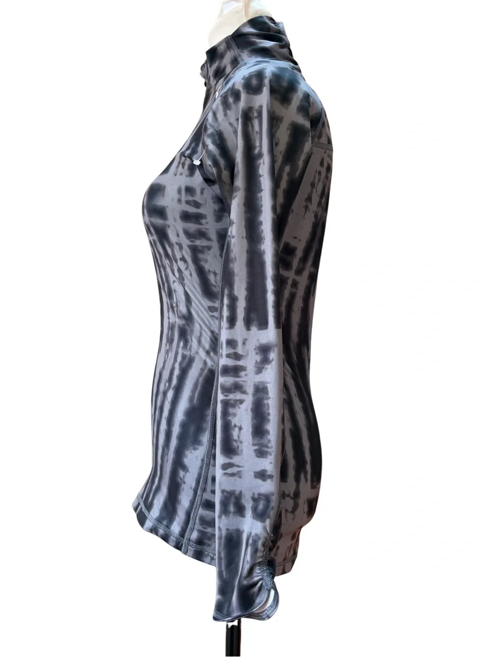 Under Armour ColdGear 1/4 Zip Running Top Thumbholes Grey Print - Small - Picture 4 of 10